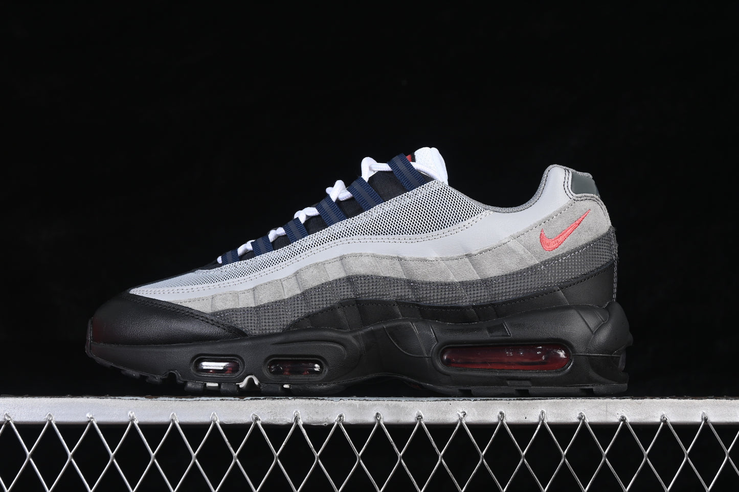 Smoke Grey Track Red
